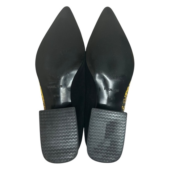 YUUL YIE Selma Pumps Sz 7.5 Yellow Python/Black - Picture 14 of 16